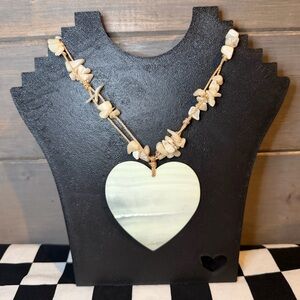 Shell Heart Pendant Necklace
